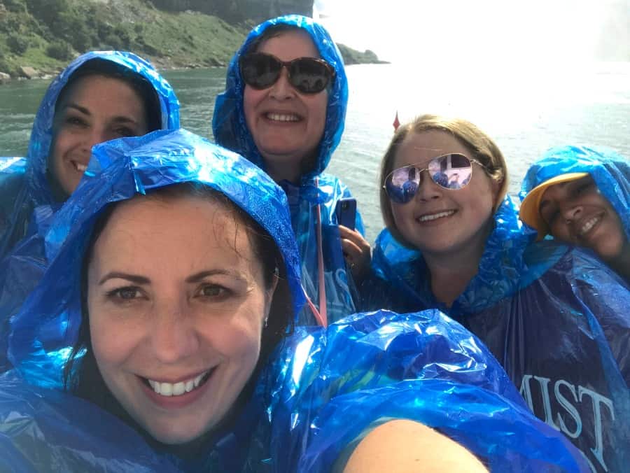 When it's to misty to take photos on Maid of the Mist, take a selfie! Photo Credit: Karyn Locke