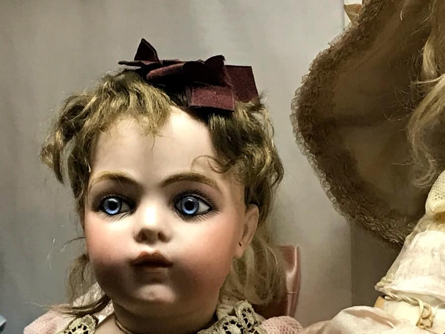 A doll with piercing eyes at Butler County Historical Society. Photo Credit: Karyn Locke