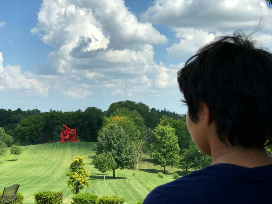 Checking out the gorgeous sculptures at Pyramid Hill Sculpture Park in Butler County, Ohio. Photo Credit: Karyn Locke