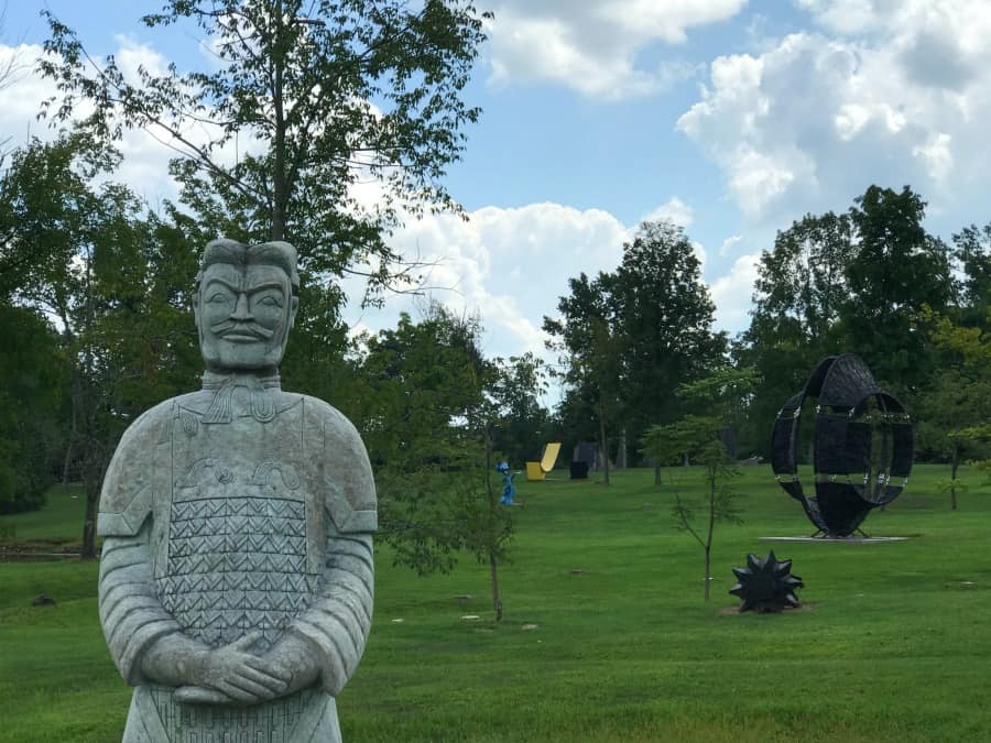 A replica Terra Cotta Warrior at Pyramid Hill Sculpture Park. Photo Credit: Karyn Locke