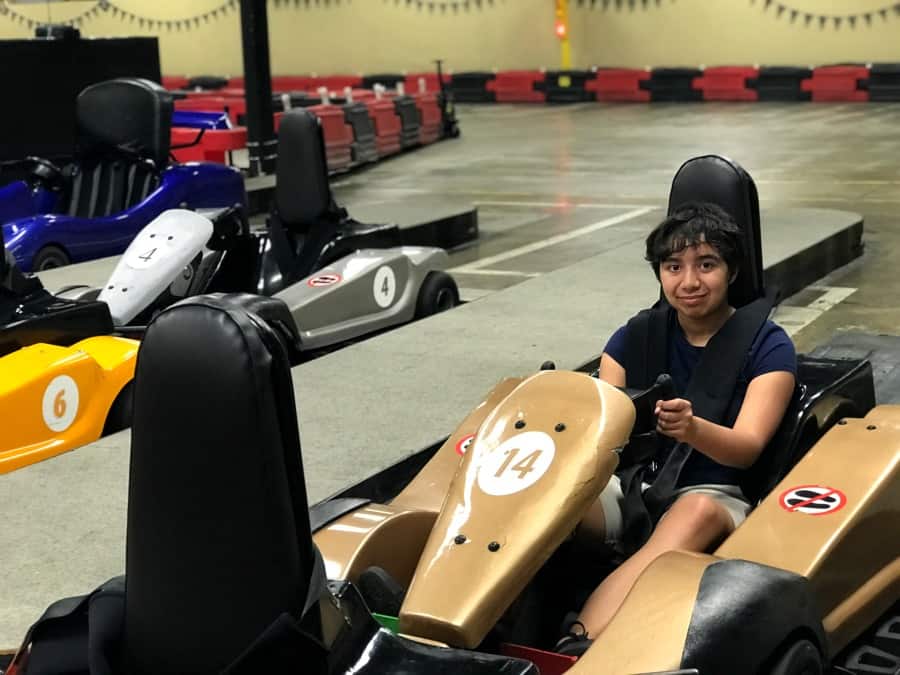 Indoor go carting at The WEB Extreme Entertainment. Photo Credit: Karyn Locke