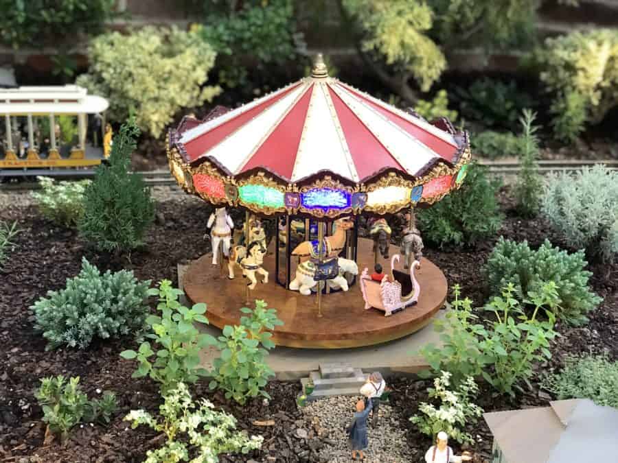 A teeny carousel, celebrating 125 years at Phipps Conservatory. Photo Credit: Karyn Locke