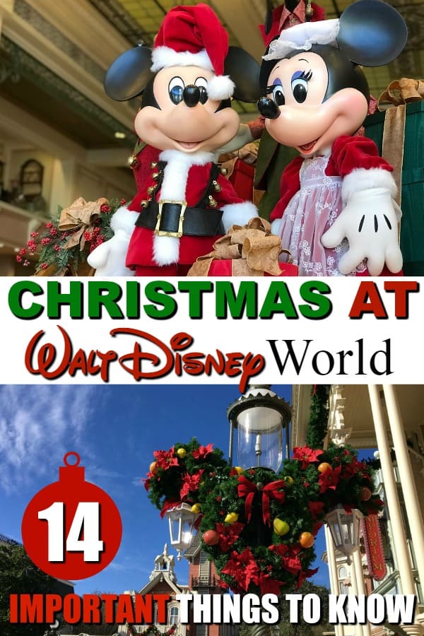 Headed to Walt disney world for Christmas? From parties to park hours, here are the 14 most important things to know about Christmas at Walt Disney World! #disney #Christmas 3DisneyTips #WDW #DisneyWorld #DisneyVacationPlanning