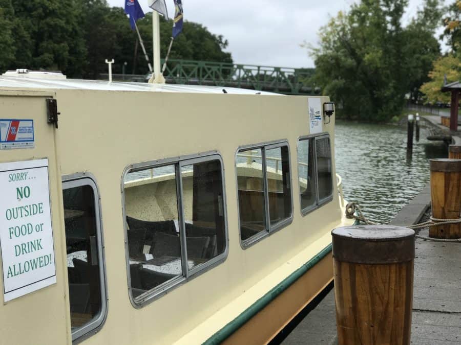 Ready to board the Sam Patch Canal Boat!