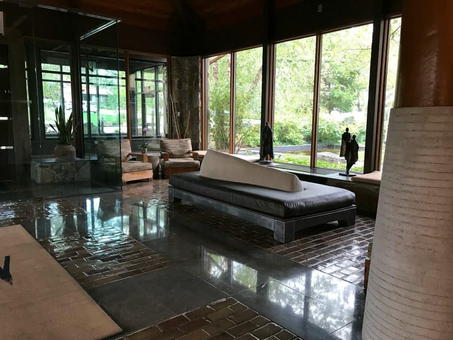 Even the lobby at Woodlands Spa is calming. Photo Credit: Karyn Locke