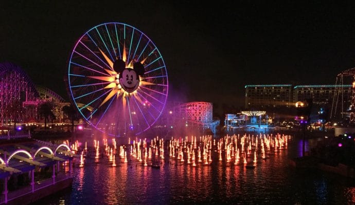 California Adventure at night: such a pretty sight.