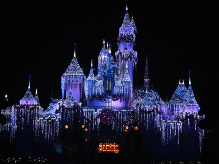 Sleeping Beauty Castle during the winter holidays. Ahh...