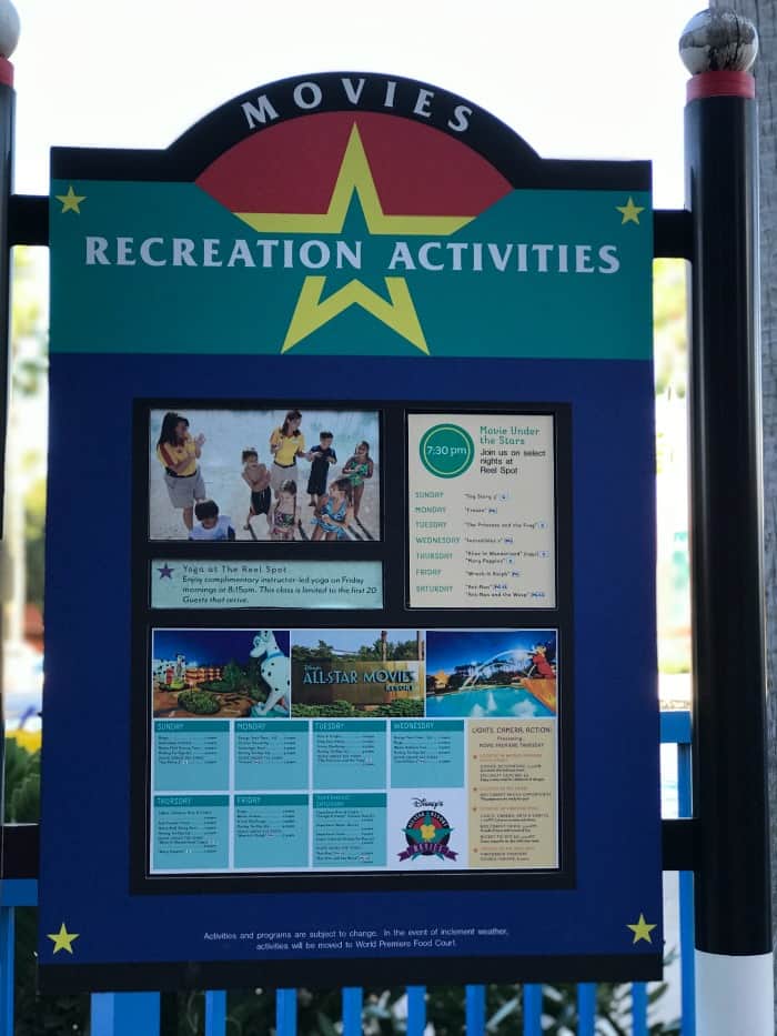 Hanging out at the resort? Don't forget to check the Activities Guide near the pool. 