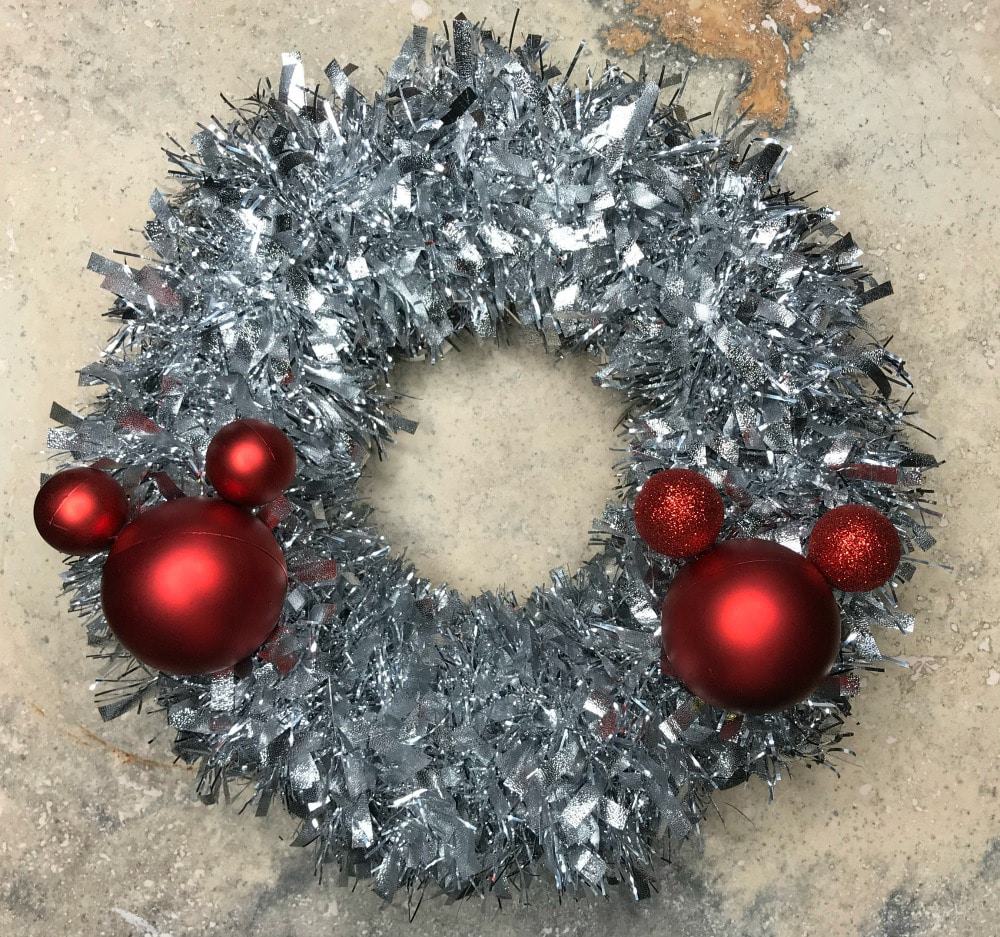 DIY Disney Christmas Wreath: Hidden Mickey Tutorial Step One