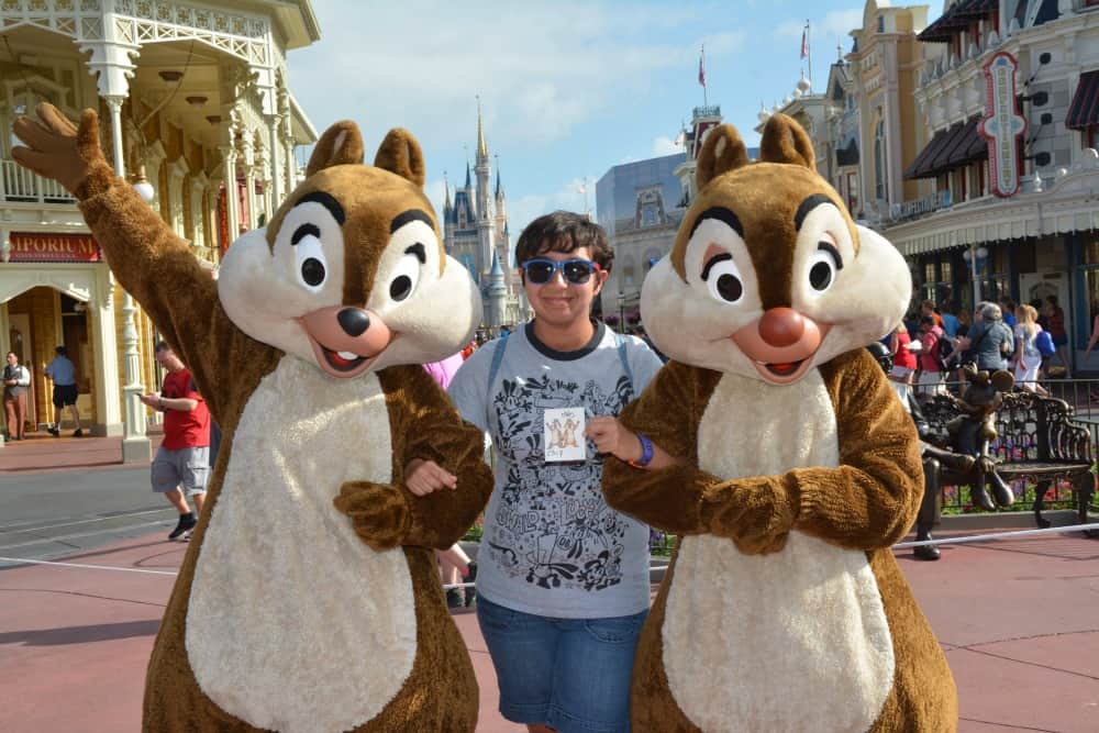 Where to find Magic Kingdom characters and Princesses: Chip 'N Dale in Town Square