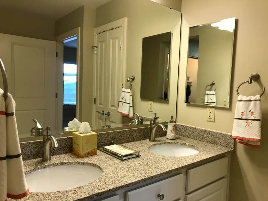 Apartment bathroom at Providence Point.
