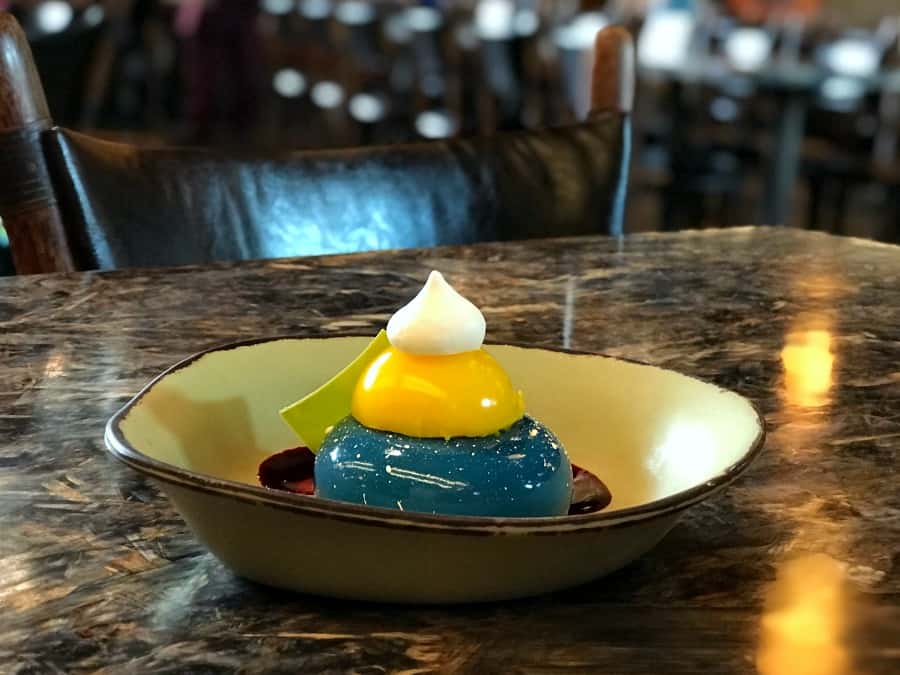 Is the Disney Dining Plan worth it? Blueberry Cream Cheese Mousse at Satu'li Canteen in Animal Kingdom. 