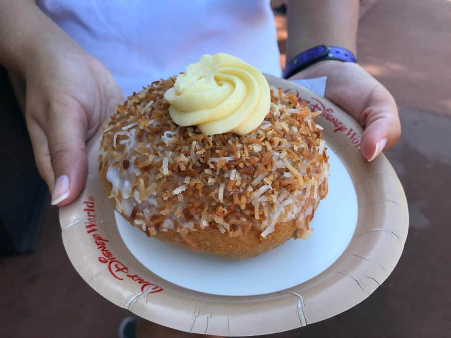 Is the Disney Dining Plan worth it? The School Bread at Norway Pavilion in Epcot. It definitely makes my top five list fore best Disney World snacks!