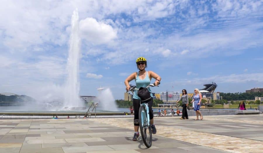 best bike tours in Pittsburgh for visitors and locals: Golden Triangle Bike Rental
