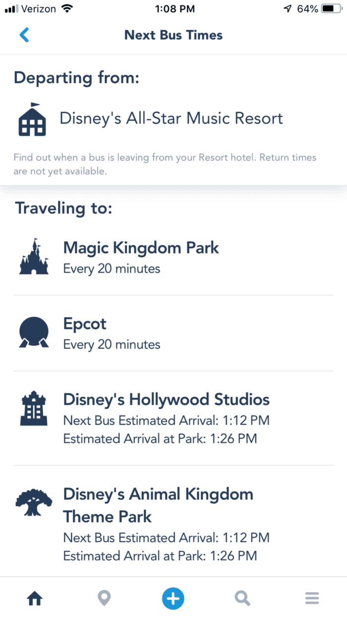 My Disney Experience Tips and Tricks: bus wait times