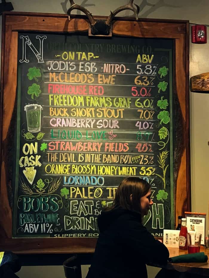 Butler County Beer Circuit Passport to Hoppiness: North Country Brewing Menu