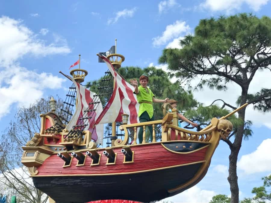 best characters that walk around Magic Kingdom at Disney World: Peter Pan