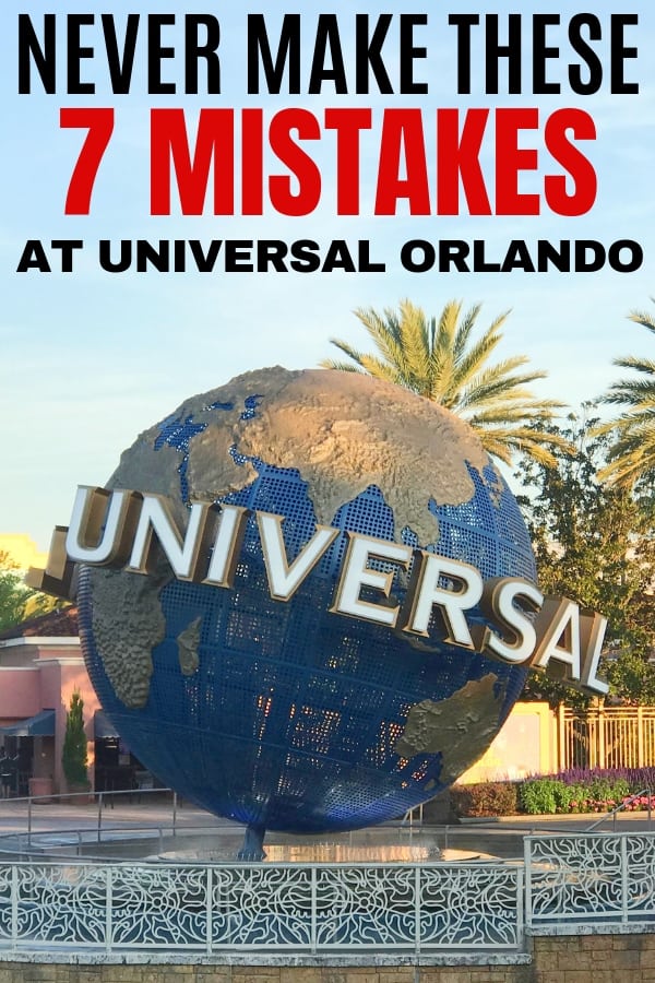 Getting ready to visit Universal Orlando Resort in Orlando, FL, and want to make the most of your visit? Or maybe you've already visited and want to better your park experience. Either way, I've got you covered. From when to hit the theme parks to what never to buy, never make these seven Universal Orlando mistakes! #Universal #UniversalOrlando #UniversalOrlandoTips #CentralFlorida #ThemePark #VisitFlorida #VisitOrlando #UOR #FamilyTravel 