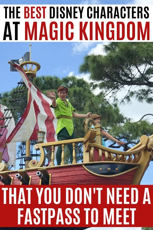 Ready to meet Disney characters at Magic Kingdom without needing a FastPass? Here are the best Disney characters who wander around the park at Magic Kingdom that you don't need a Fastpass for - asnd tips for a successful encounter! #Disney #WDWTips #DisneyTips #DisneyCharacters #MagicKingdom #DisneyWorld #FamilyTravel #Orlando #ThemeParks