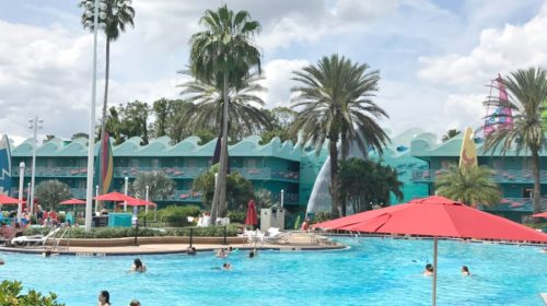 Free Parking at Disney World Resorts - disney world changes 2023 - All-Star Sports resort pool