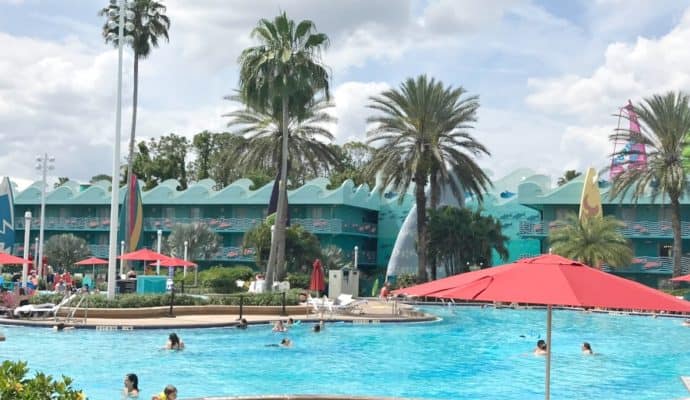 Free Parking at Disney World Resorts - disney world changes 2023 - All-Star Sports resort pool