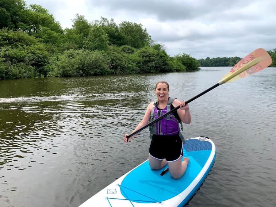 Fun things to do in Butler County, PA: Standup Paddleboarding at Moraine state Park