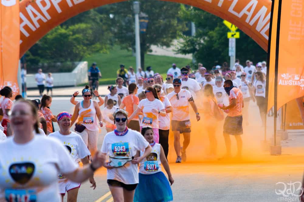 Color Run MLB All-Star 5K Cleveland Powder checkpoint 1