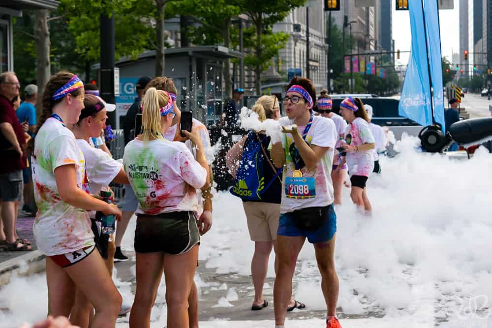 Color Run MLB All-Star 5K Cleveland oxi-clean bubbles