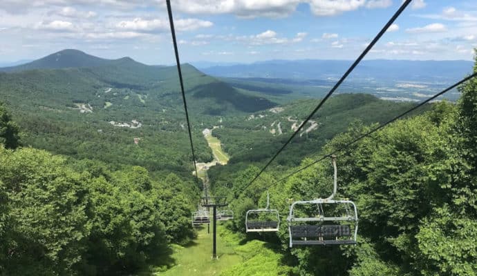 Best things to do in Massanutten resort in summer: scenic chairlift ride