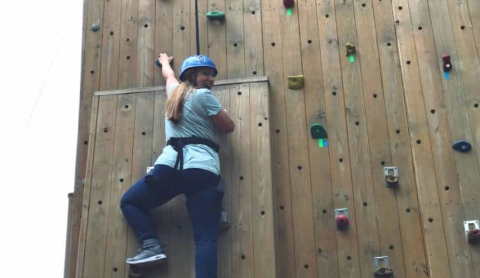 Best things to do in Massanutten resort in summer: rock wall climbing