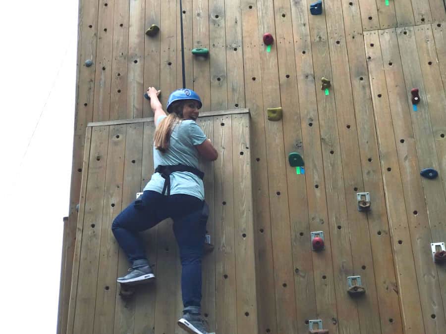 Best things to do in Massanutten resort in summer: rock wall climbing