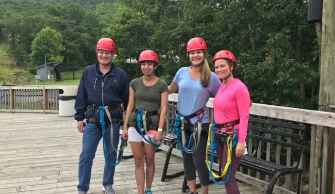 Best things to do in Massanutten resort in summer: Mega Zipline