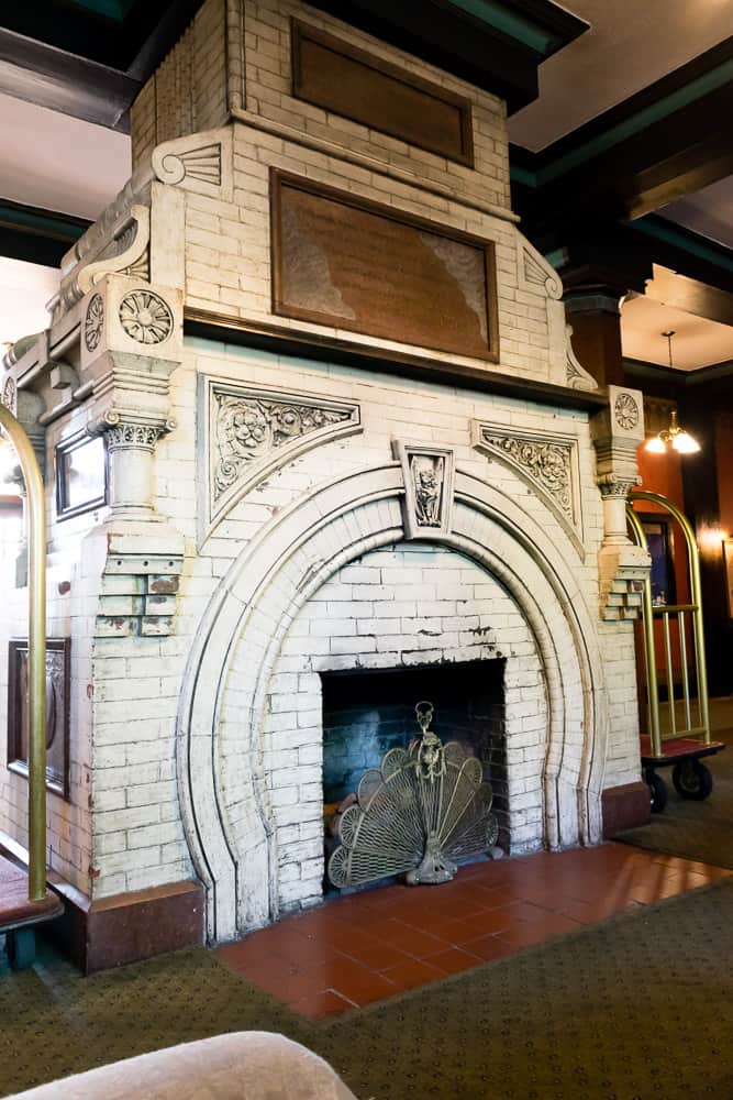 1886 Crescent Hotel Review: Famous Fireplace