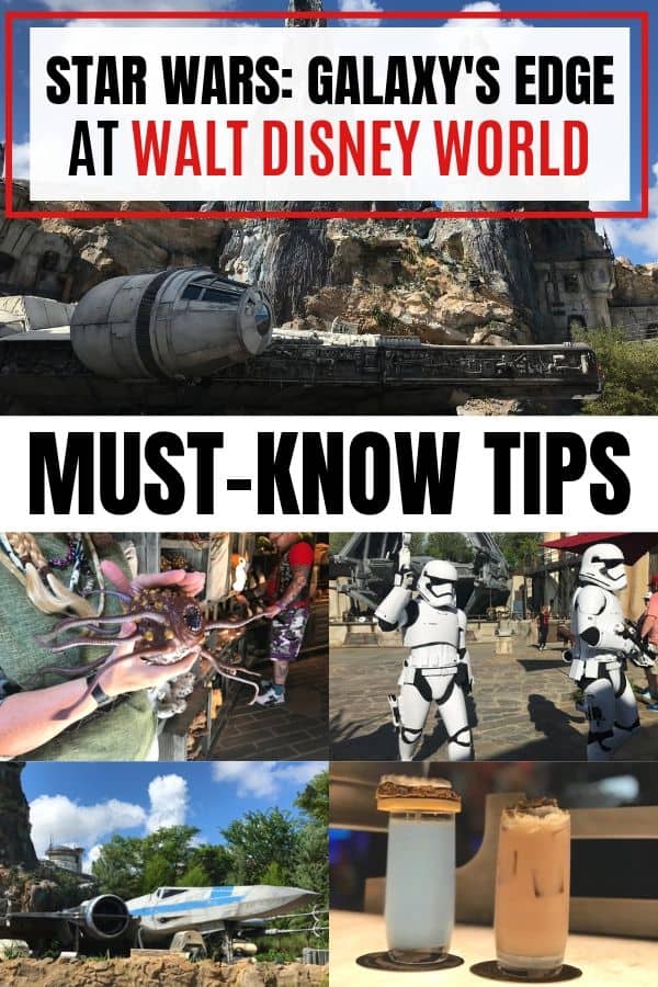 Ready to visit Batuu? From food to dining to rides, here are the must-know tips for visiting Star Wars: Galaxy's Edge at Walt Disney World! #StarWarsGalaxysEdge #StrWars #Disney #WDW #FamilyTravel #Orlando #StarWarsTips