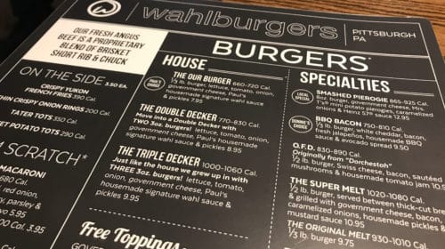 Wahlburgers Pittsburgh Robinson: Menu