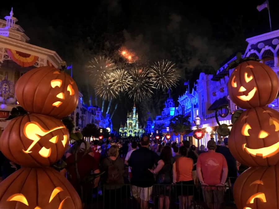 must-dos at Mickey's Not-So-Scary Halloween Party at Disney World: fireworks