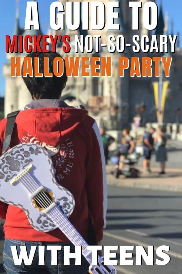 Headed to Mickey's Not-So-Scary Halloween Party at Disney World and want to make sure you hit all of the ride or dies? From where to get candy to how to dress, here's my guide to Mickey's not-So-Scary Halloween Party with teens: 5 must-dos. #Disney #WDW #DisneyHalloween #MNSSHP #NotSoScary 