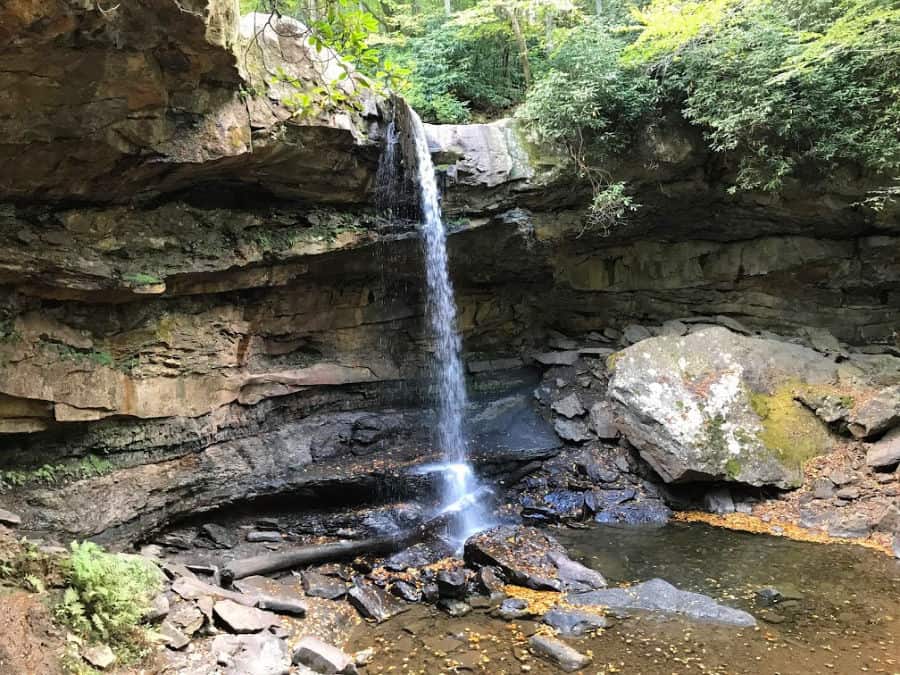 Things to do in Laurel Highlands in Fall: Cucumber Falls at Ohiopyle State Park