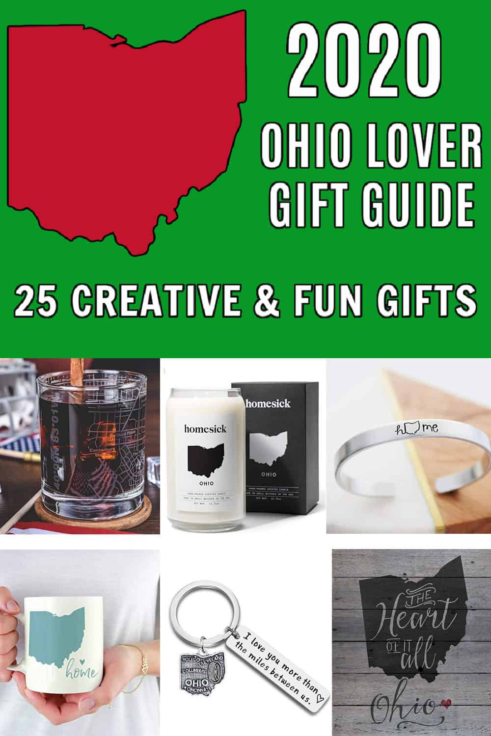 Looking for gifts for the Ohio lover in your life? From vintage prints to must-read books, here are 25 fun and creative Ohio gifts for the 2019 holiday season! #Ohio #OhioGifts #OhioHolidays #OhioGiftGuide