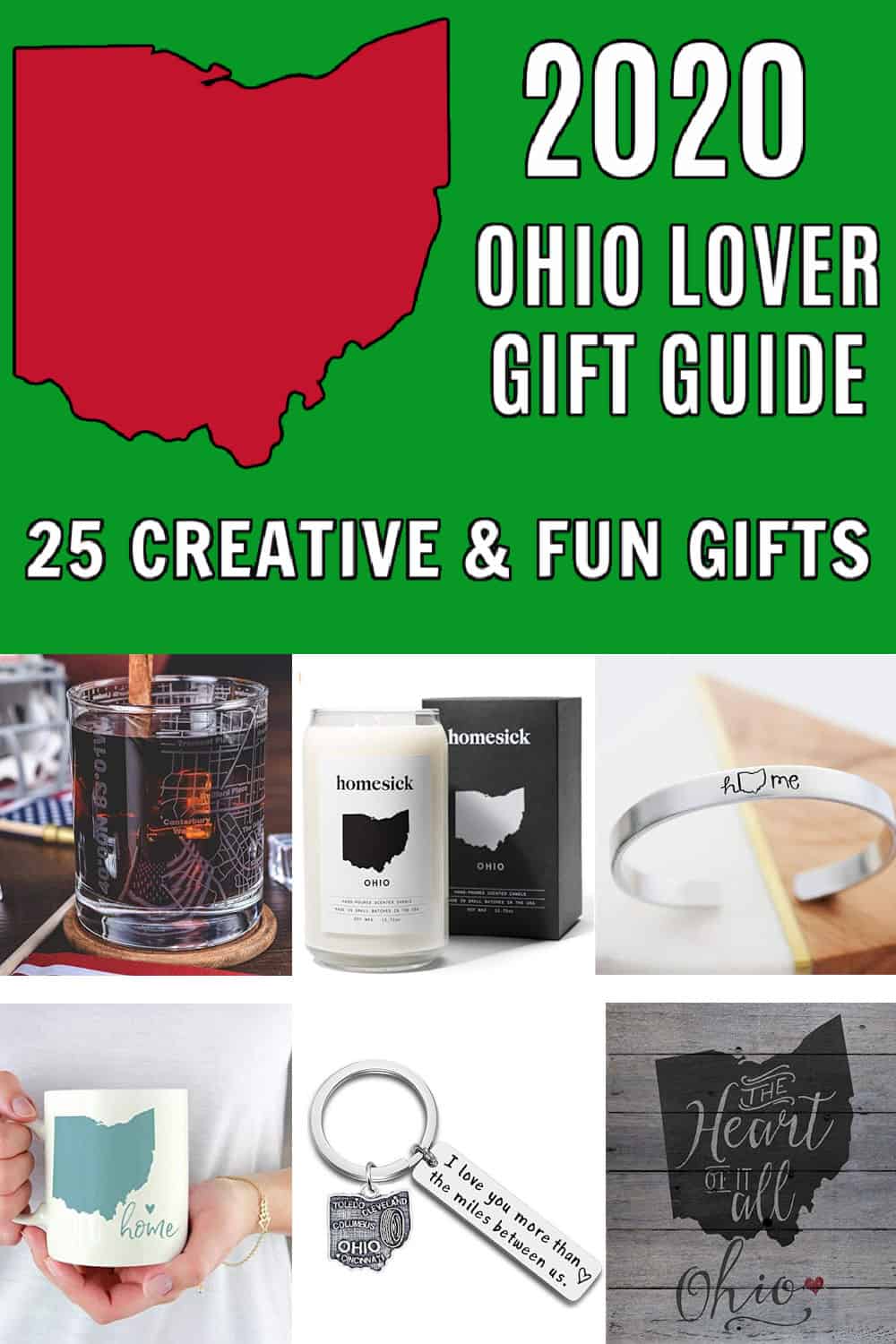Looking for gifts for the Ohio lover in your life? From vintage prints to must-read books, here are 25 fun and creative Ohio gifts for the 2019 holiday season! #Ohio #OhioGifts #OhioHolidays #OhioGiftGuide