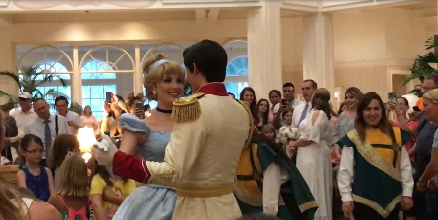 Disney World romantic ideas: waltz with Cinderella and Prince Charming at Grand Floridian Resort