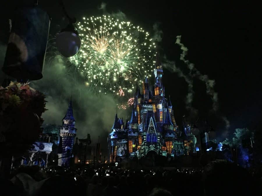 Disney World romantic ideas: Magic Kingdom fireworks