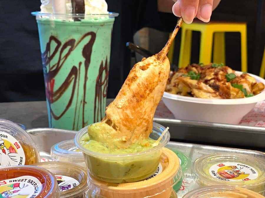 Chicken Guy! Grilled Chicken Tenders with Avocado Crema dipping sauce