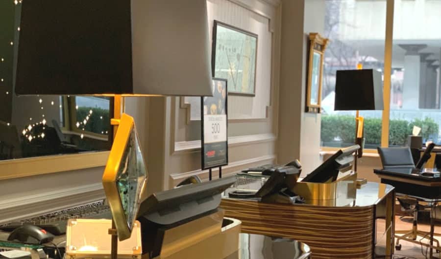 Hotel LeVeque Columbus review: front desk area
