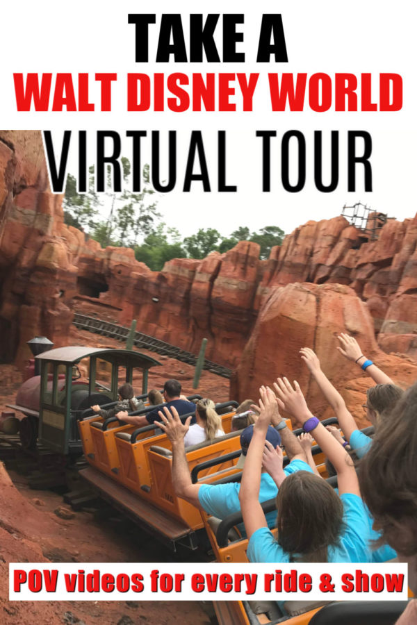 Can't make it to Walt Disney World - no worries! Here's a complete list of HD POV (point of view) videos for every ride and show in all for Disney world theme parks! #Disney #WaltDisneyWorld #WDW #DisneyVideos #DisneyPOV #DisneyTips #DisneyVirtualTour #VirtualTravel 