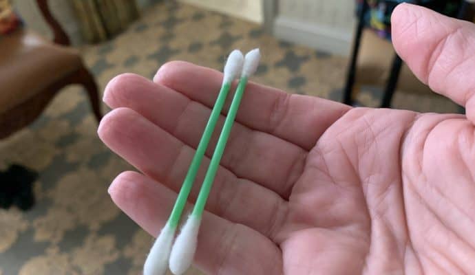 cotton swabs in disney park bag