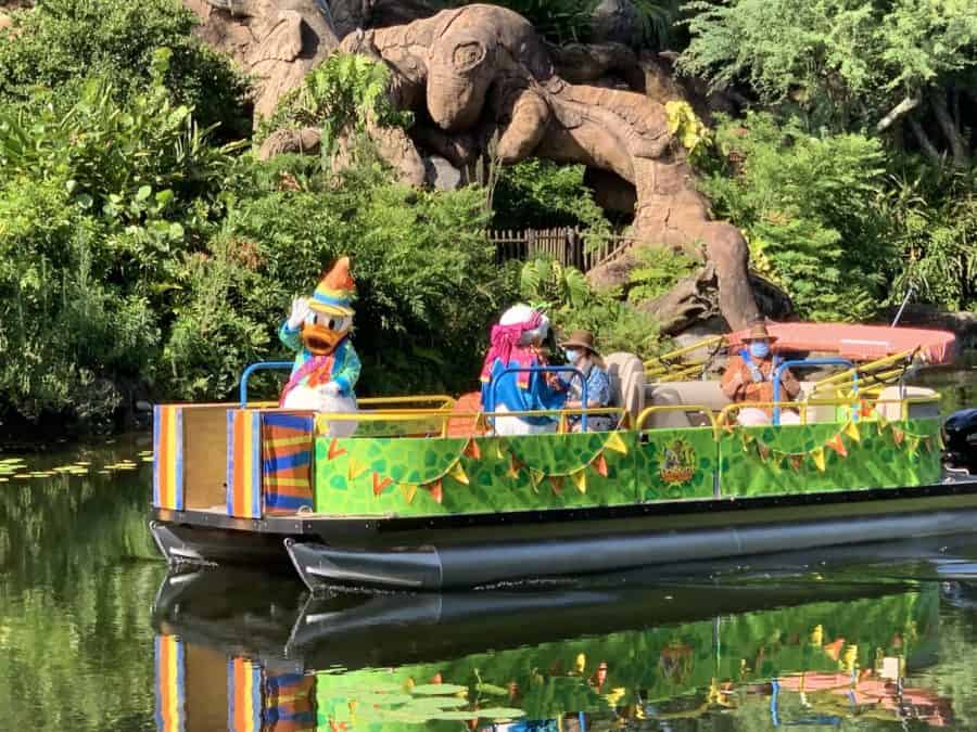 Donald's Dino Boat Bash Character Cavalcade at Animal Kingdom