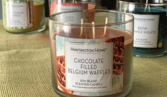 Aldi Huntington Home Candles -Chocolate Filled Belgium Waffles