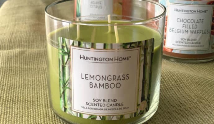 Aldi Huntington Home Candles  - August 2020 Aldi Candles Lemongrass Bamboo