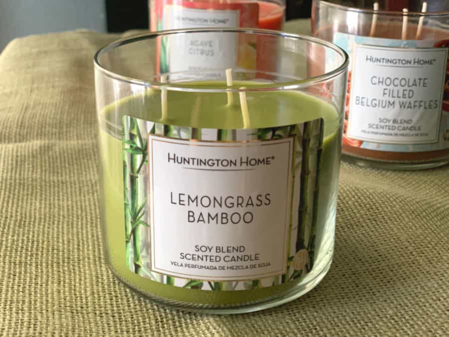 August 2020 Aldi Candles Lemongrass Bamboo